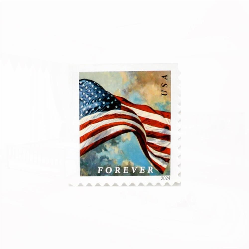 100Pcs 2024 U.S. Flags Forever Stamps Booklets