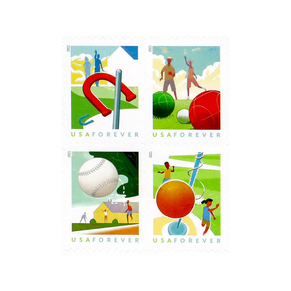 80Pcs 2021 US Backyard Games Forever Stamps