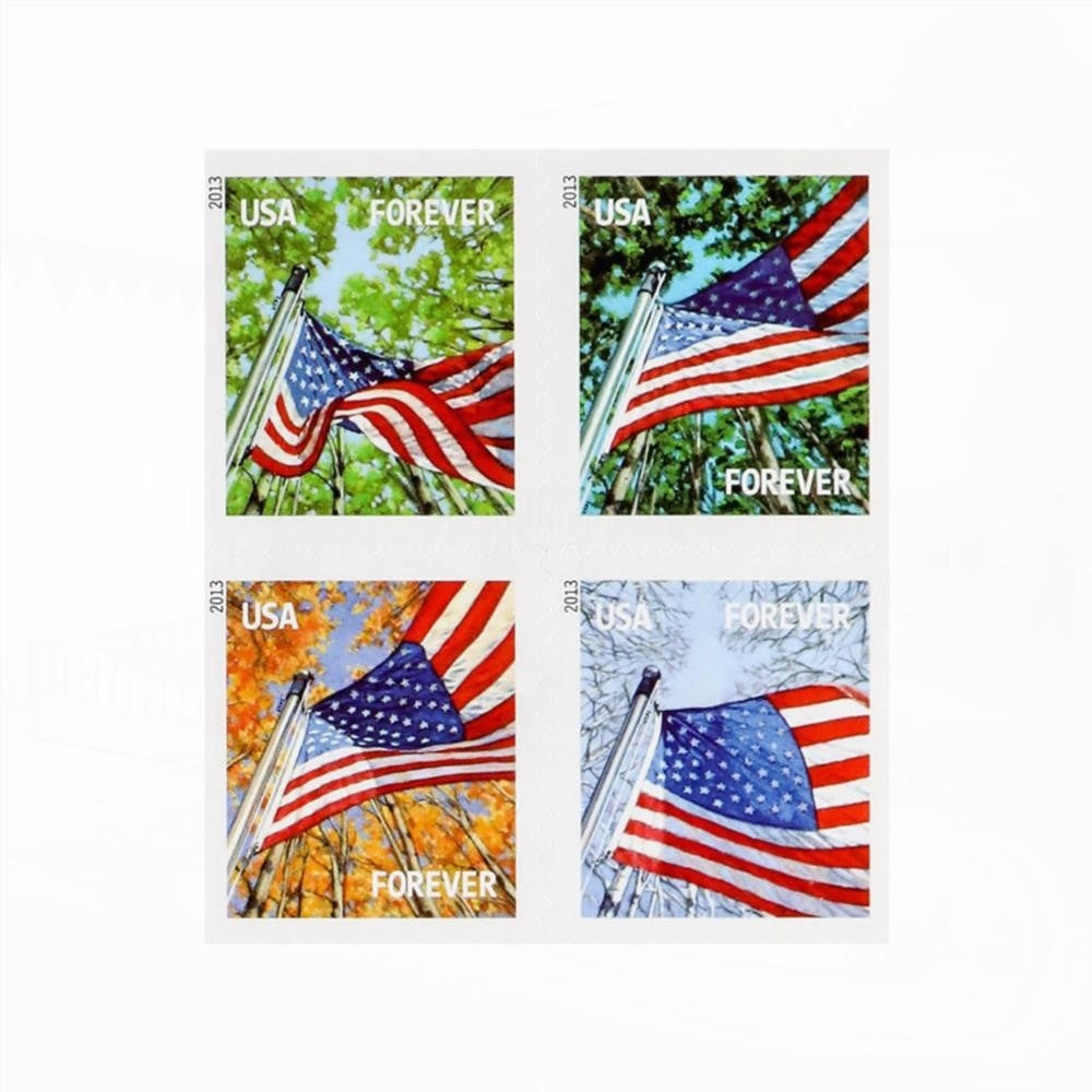 100Pcs 2013 US Flag for All Seasons First-Class Forever Stamp