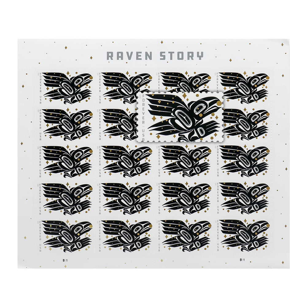 100Pcs 2021 US Raven Story Forever Postage Stamps