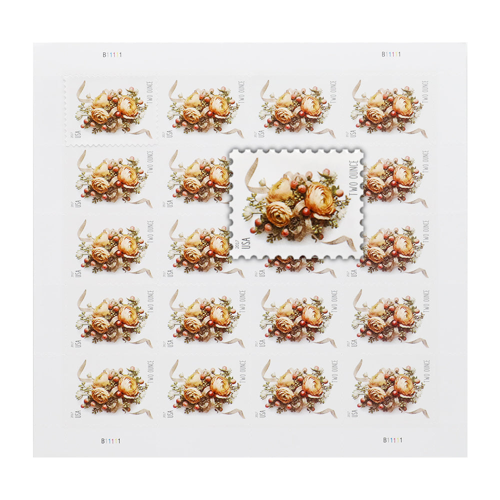100Pcs 2017 US Two-Ounce Forever Stamp - Wedding Series: Celebration Corsage