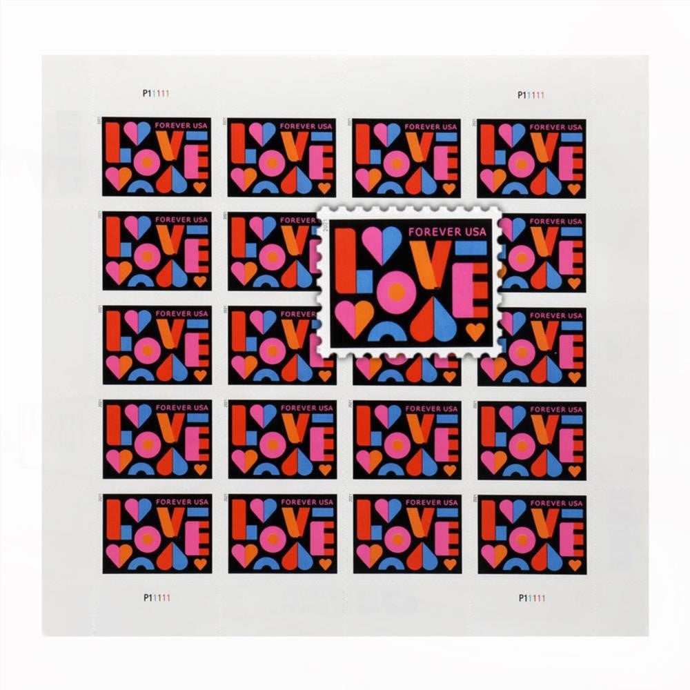 100Pcs US 2021 Love Forever Stamps Wedding