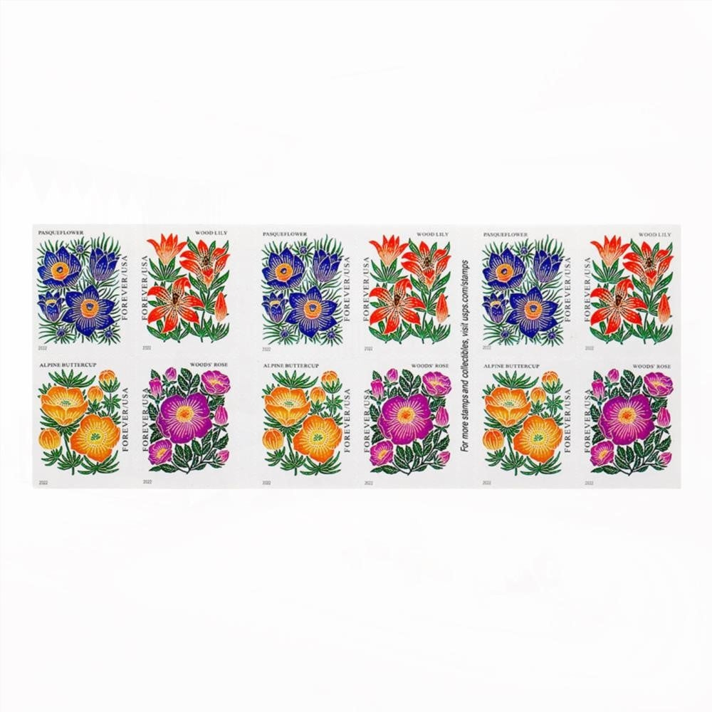 100Pcs 2022 US Mountain Flora Forever Stamps