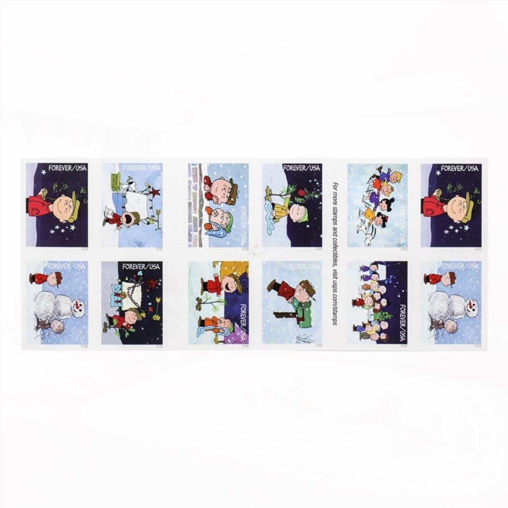 100Pcs 2015 US A Charlie Brown Christmas Forever First Class Postage Stamps