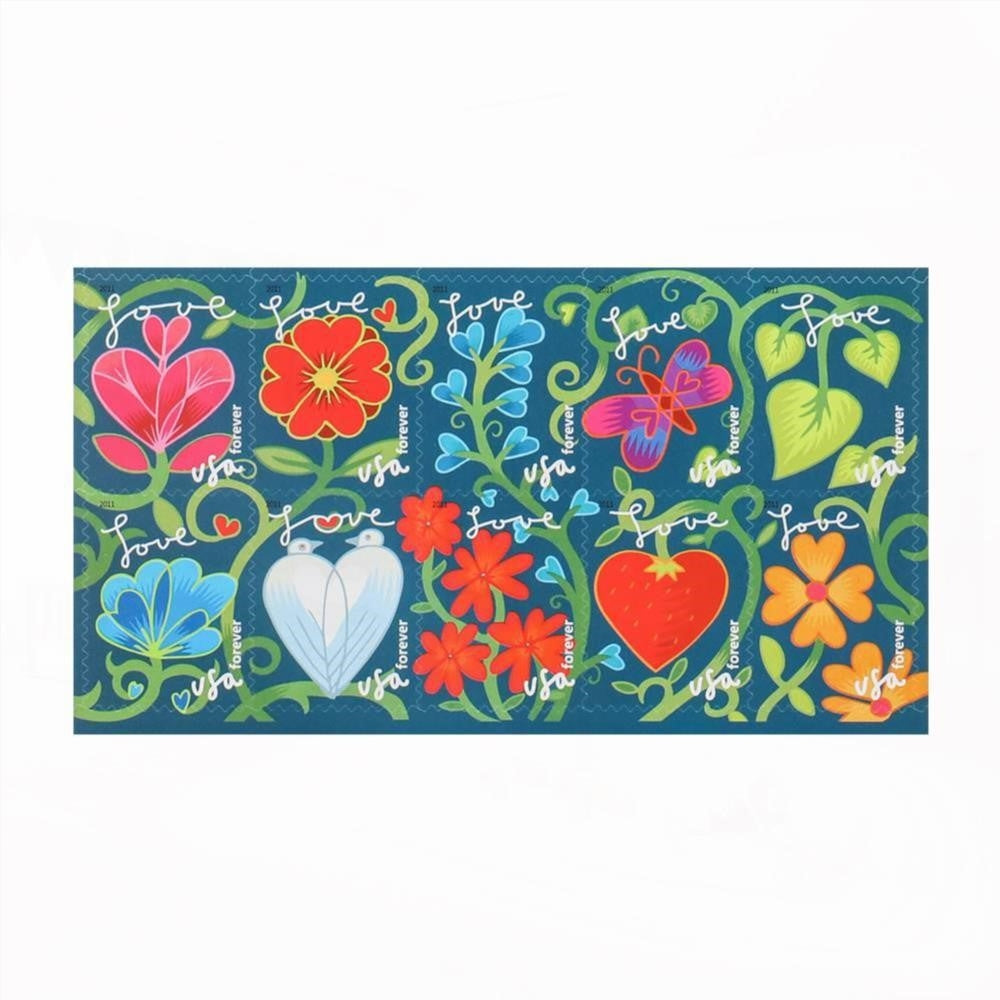 100Pcs 2011 US First-Class Forever Stamps - Garden of Love