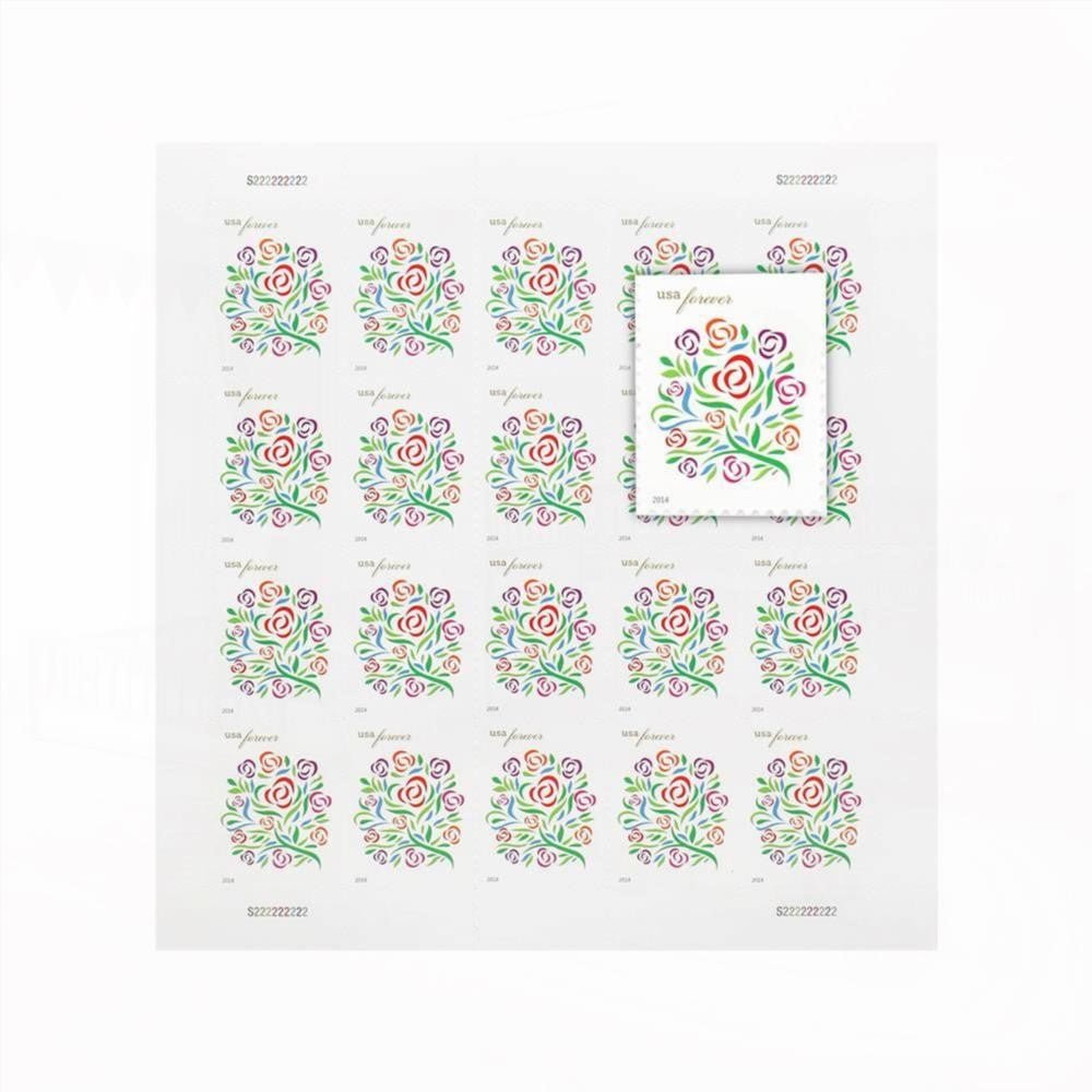 100Pcs 2013 First-Class Forever Stamp - Wedding Series: Where Dreams Blossom