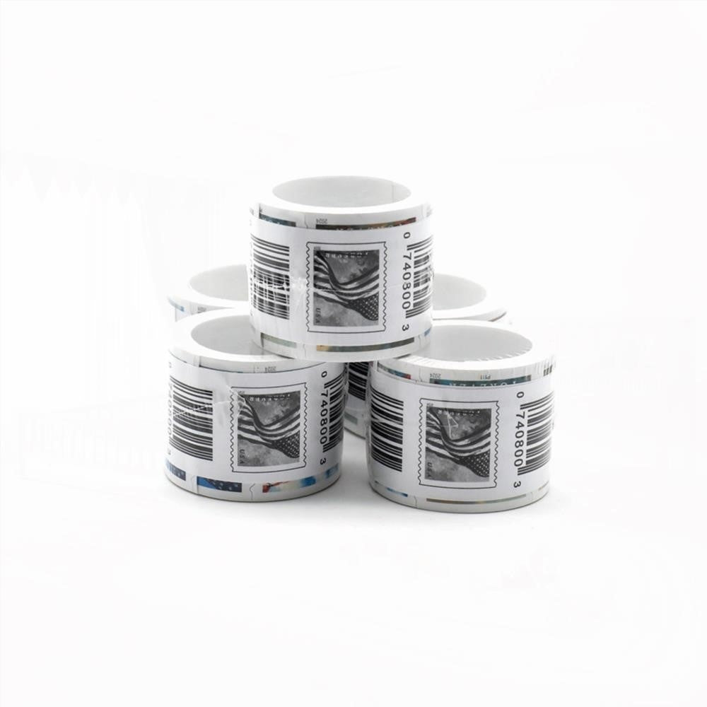 100Pcs 2024 U.S. Flags Forever Stamps Coil of 100