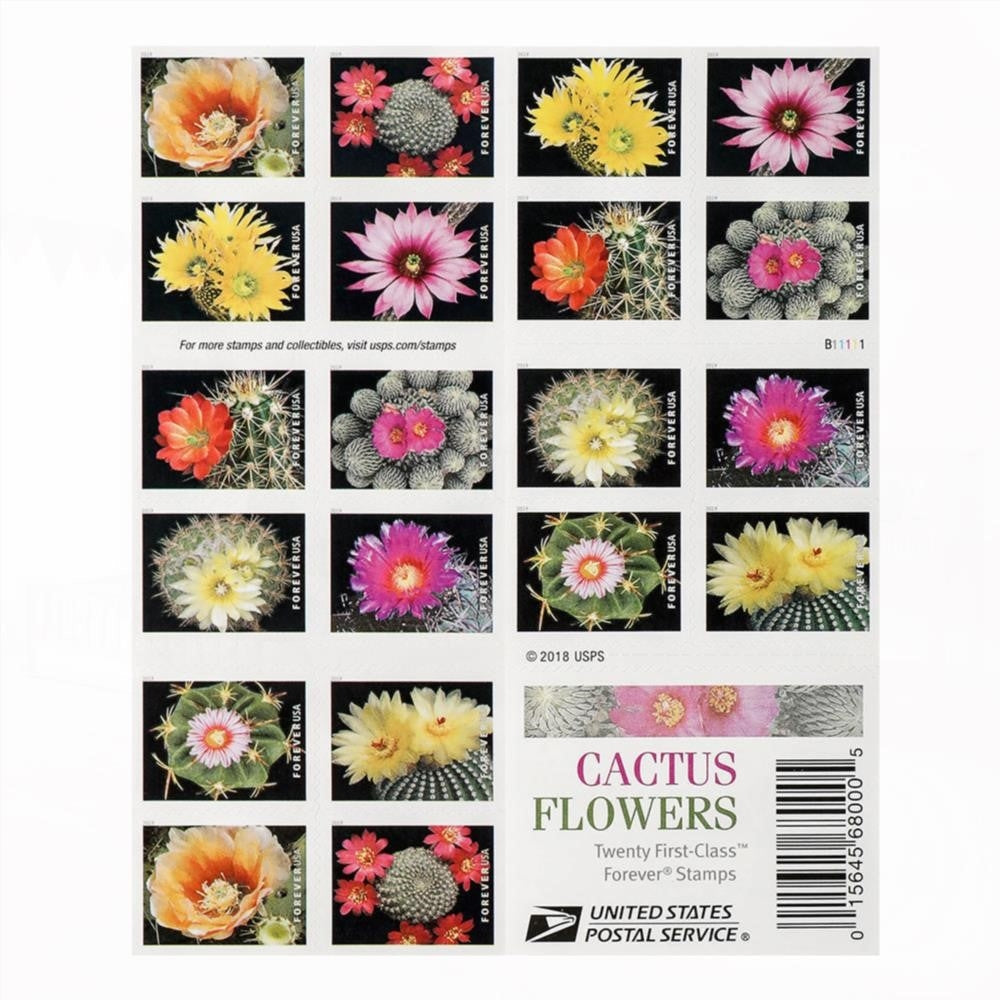 100Pcs U.S. 2019 Cactus Forever Stamps
