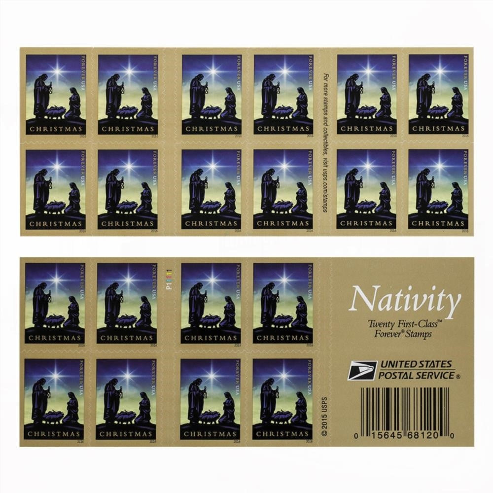 100Pcs 2016 US Nativity Forever First Class Postage Stamps