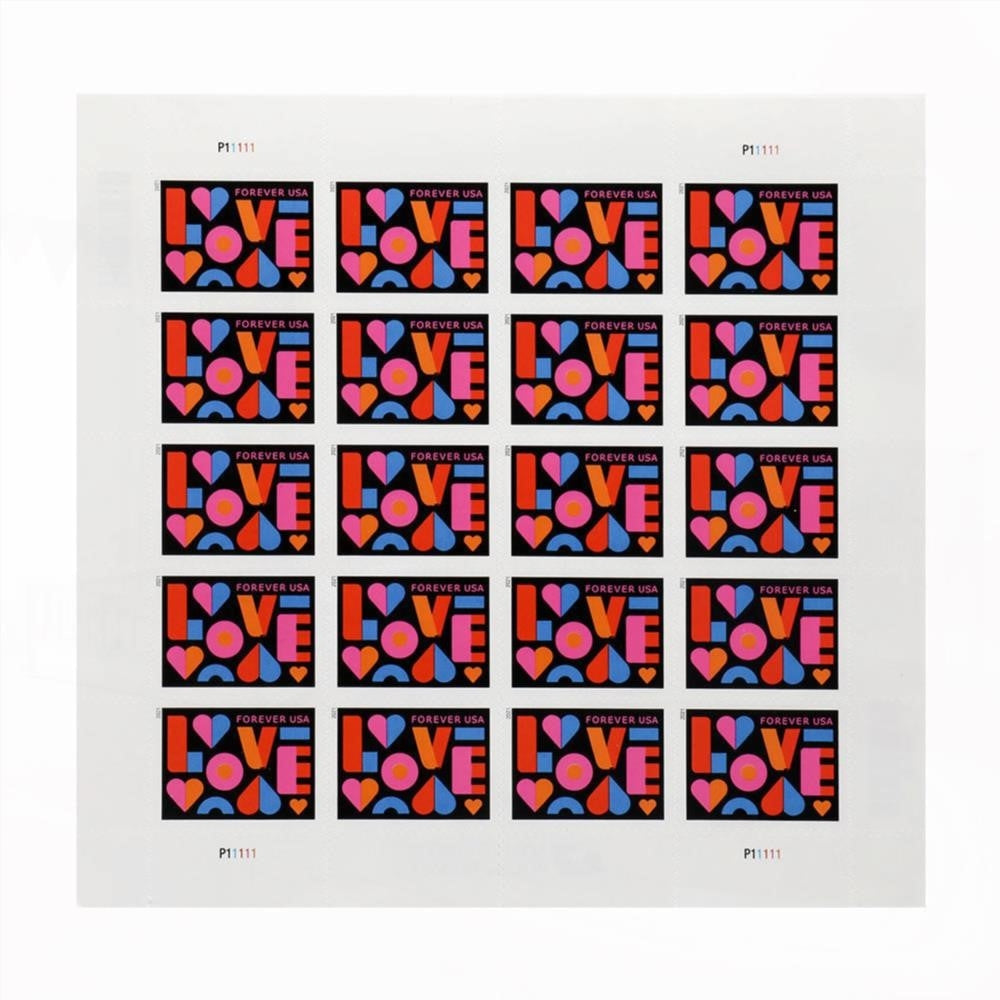 100Pcs US 2021 Love Forever Stamps Wedding