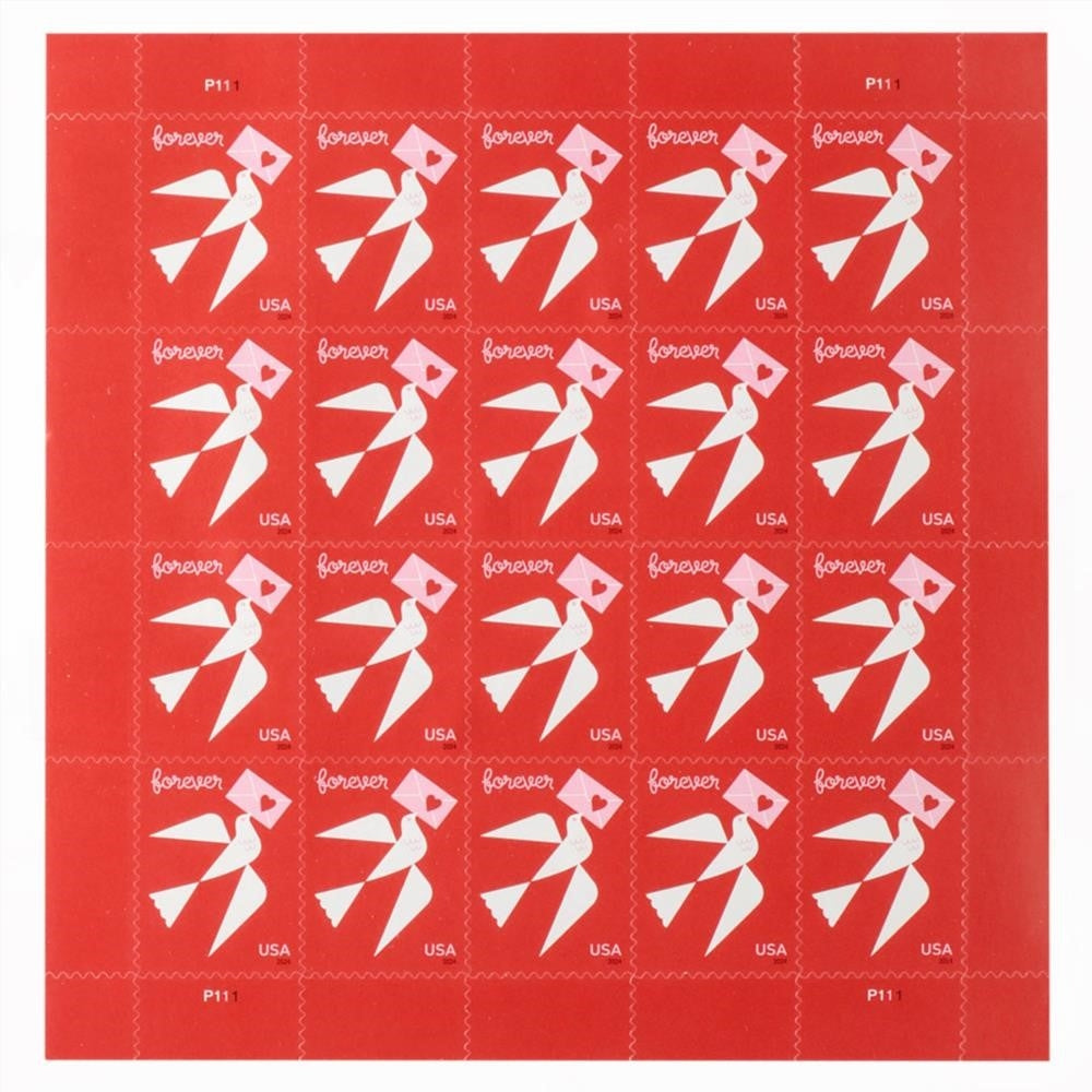 100Pcs 2024 US Love First-Class Mail Forever Postage Stamps
