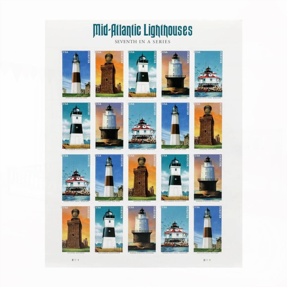 100Pcs 2021 US Lighthouse Forever Stamps