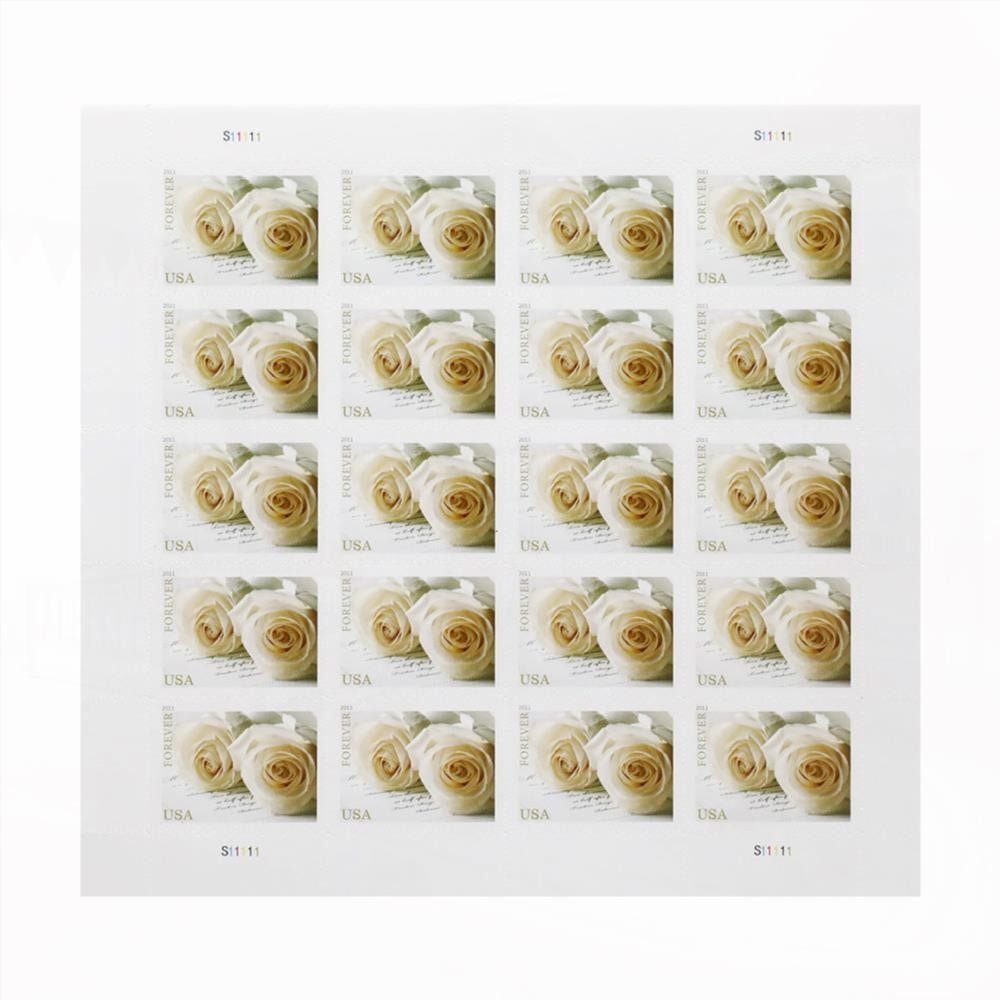 100Pcs 2011 US First-Class Forever Stamp - Wedding Roses