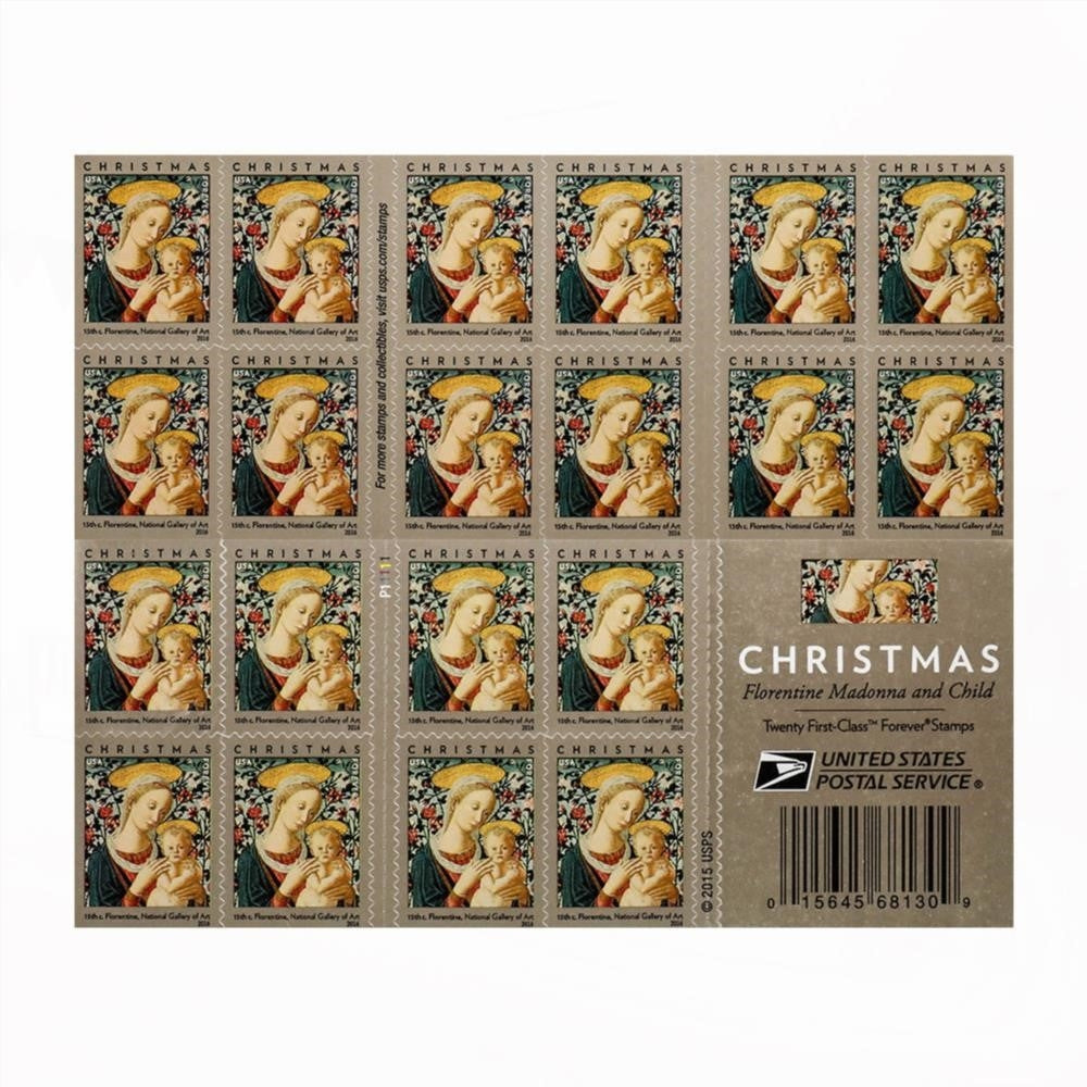 100Pcs 2016 US Florentine Madonna and Child Forever Stamps