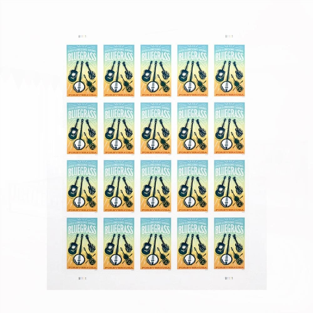 100Pcs 2024 US New Bluegrass First Class Forever Postage Stamp