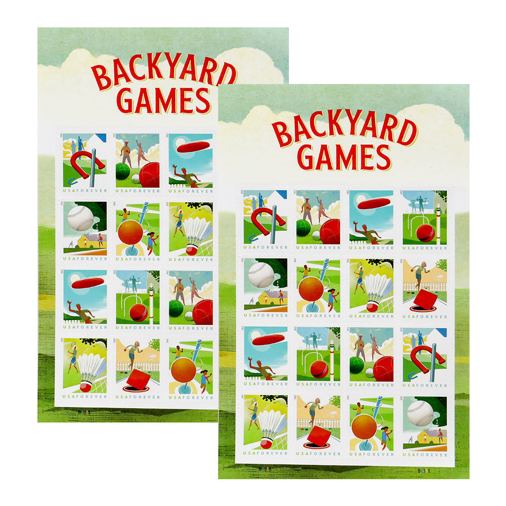 80Pcs 2021 US Backyard Games Forever Stamps
