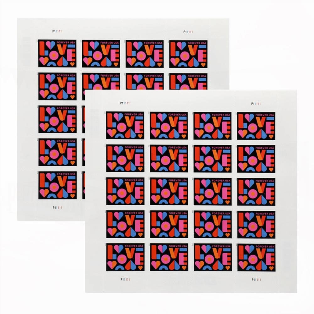 100Pcs US 2021 Love Forever Stamps Wedding