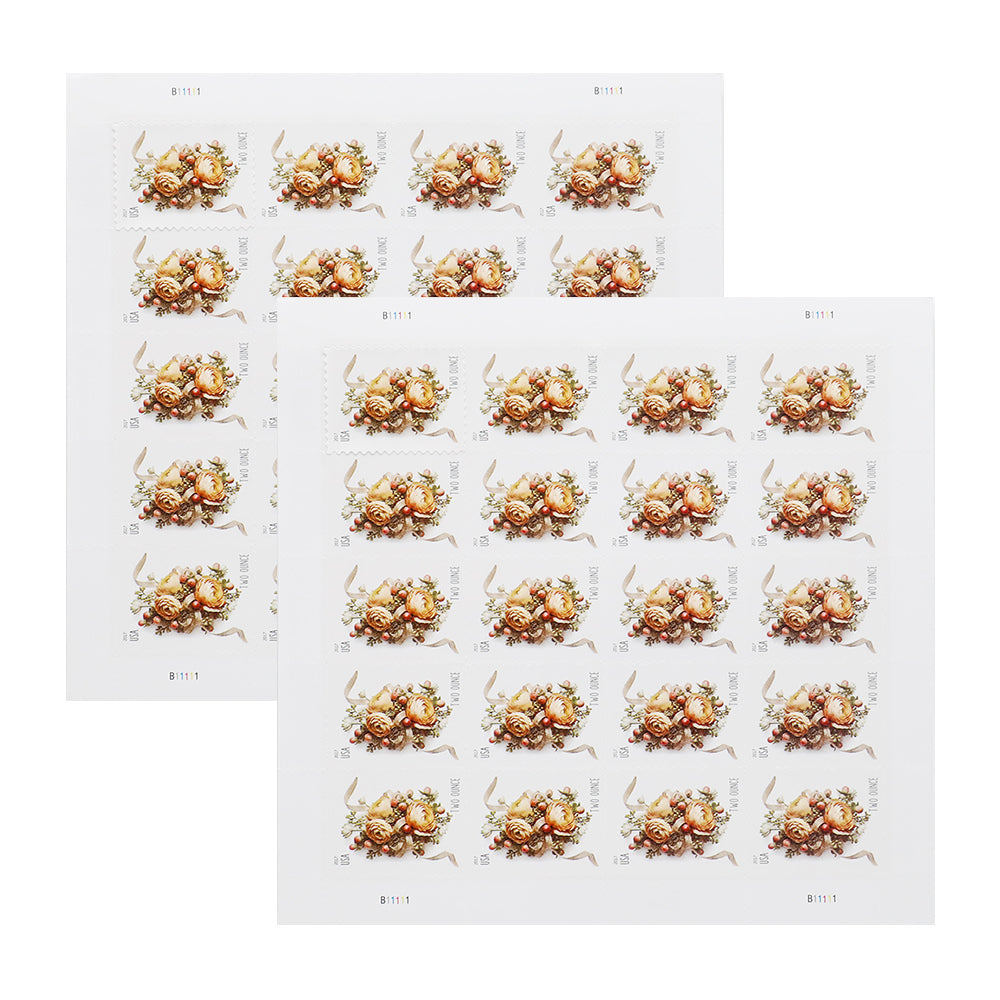 100Pcs 2017 US Two-Ounce Forever Stamp - Wedding Series: Celebration Corsage