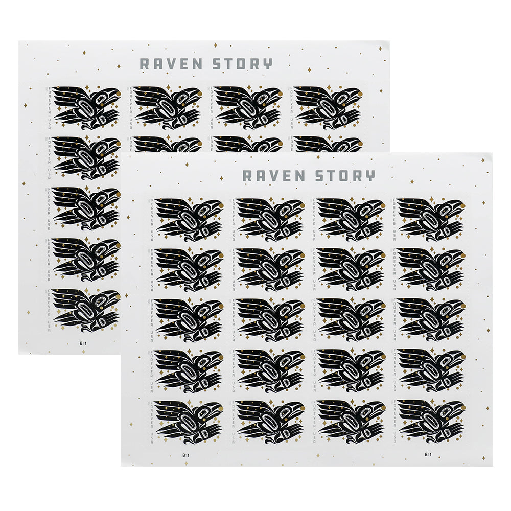 100Pcs 2021 US Raven Story Forever Postage Stamps