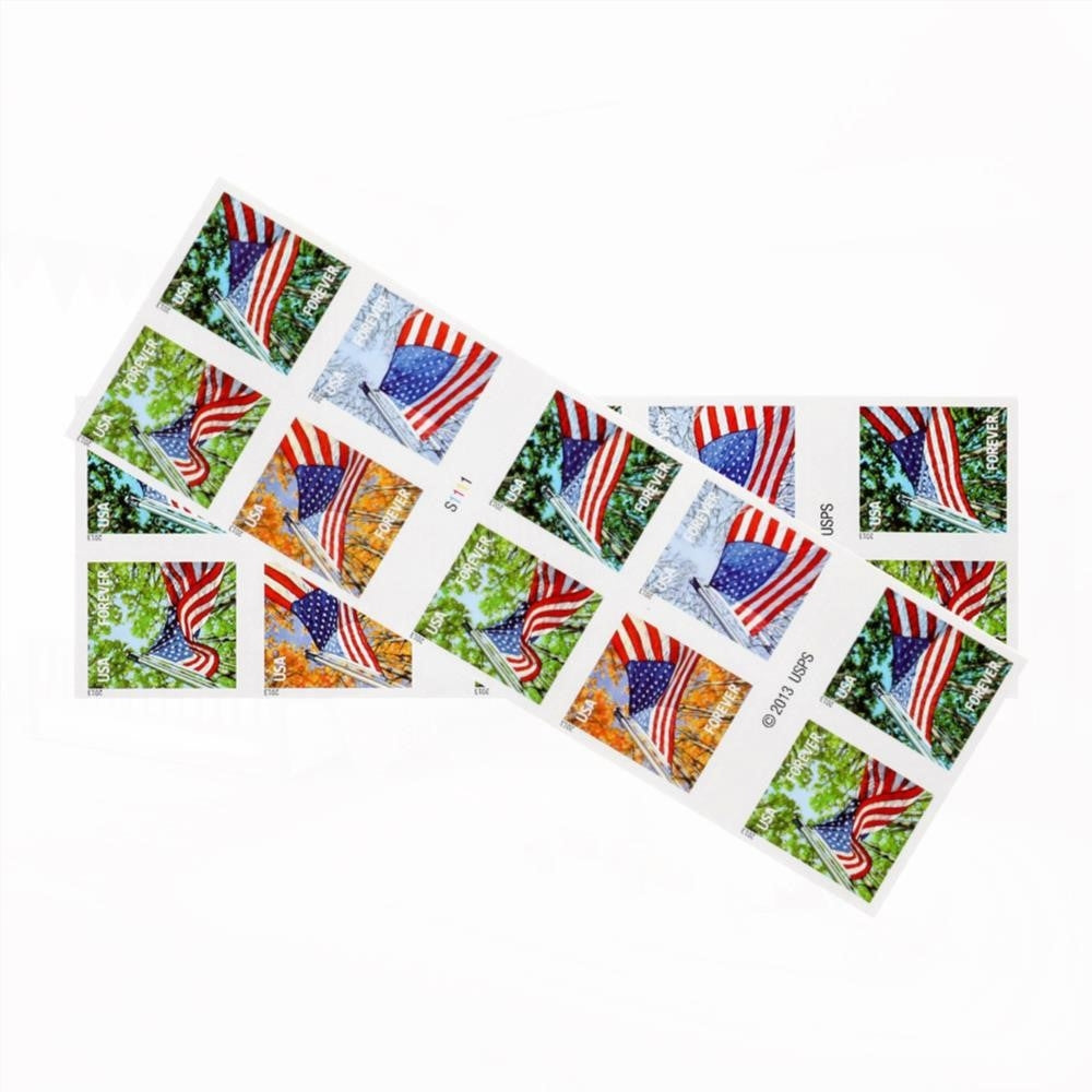 100Pcs 2013 US Flag for All Seasons First-Class Forever Stamp