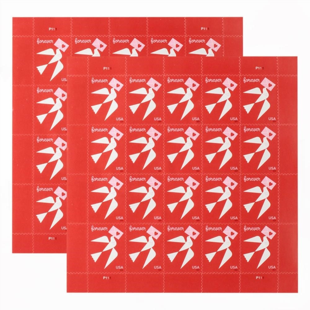 100Pcs 2024 US Love First-Class Mail Forever Postage Stamps