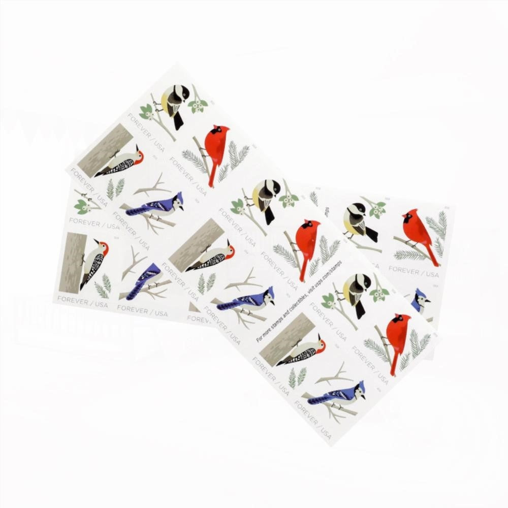 100Pcs 2018 US First-Class Forever Stamp - Birds in Winter