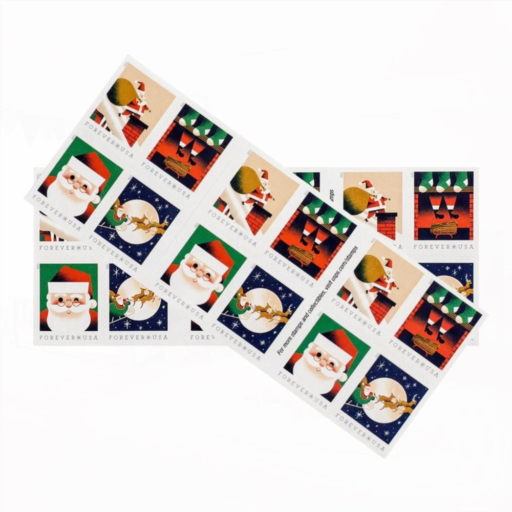100Pcs 2021 US A Visit from St. Nick Forever Stamps