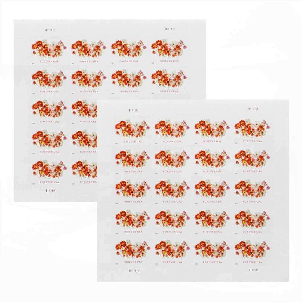 100Pcs 2022 US Forever First-Class Postage Tulips Stamps