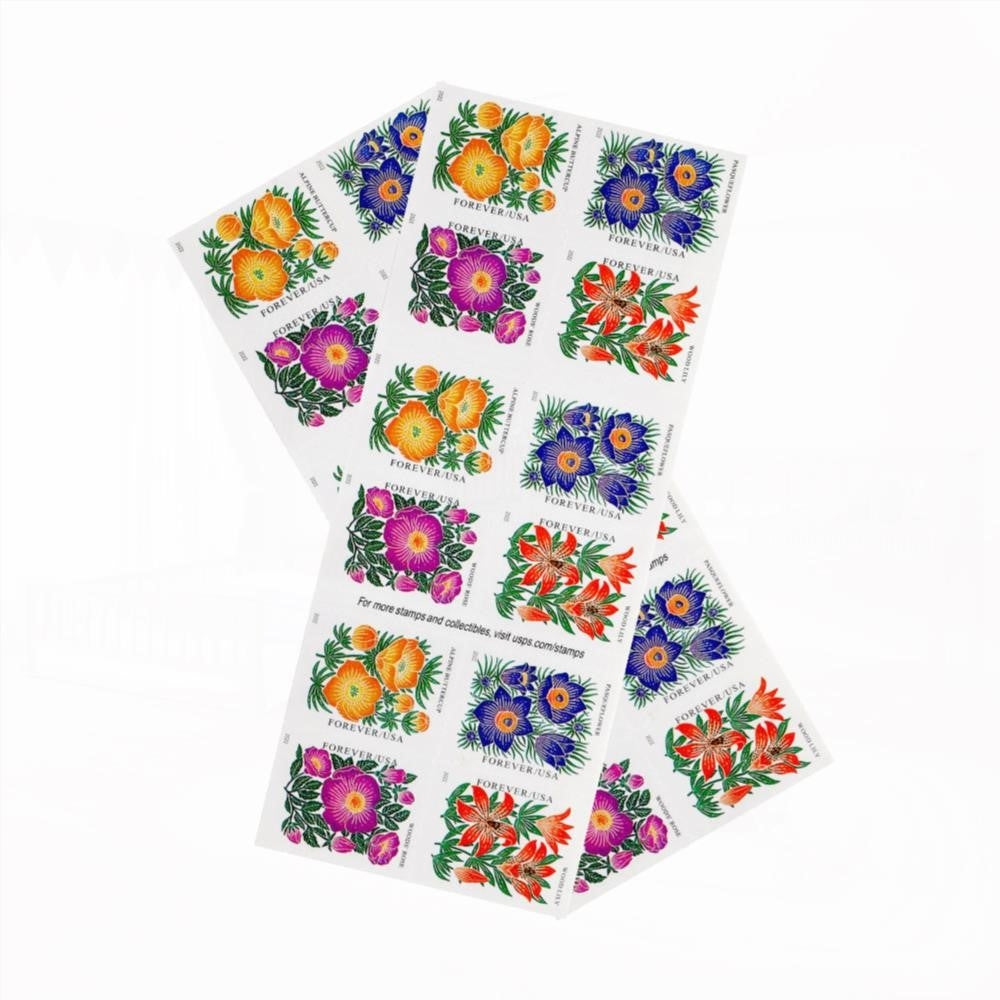 100Pcs 2022 US Mountain Flora Forever Stamps