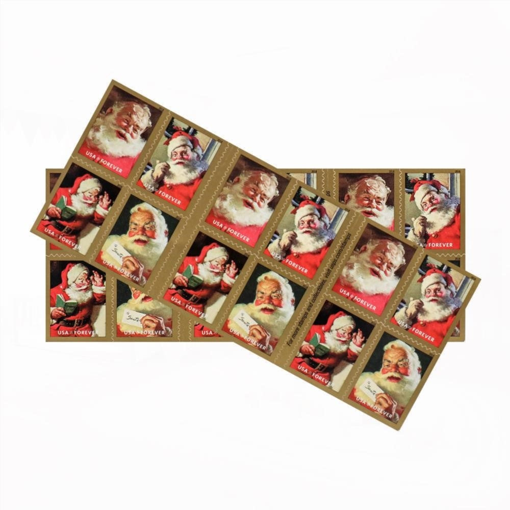 100Pcs 2018 US Classic Santa Sparkling Holidays