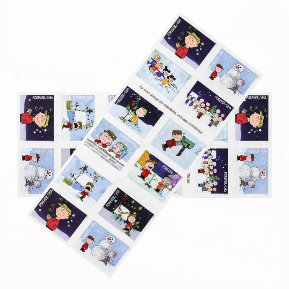 100Pcs 2015 US A Charlie Brown Christmas Forever First Class Postage Stamps