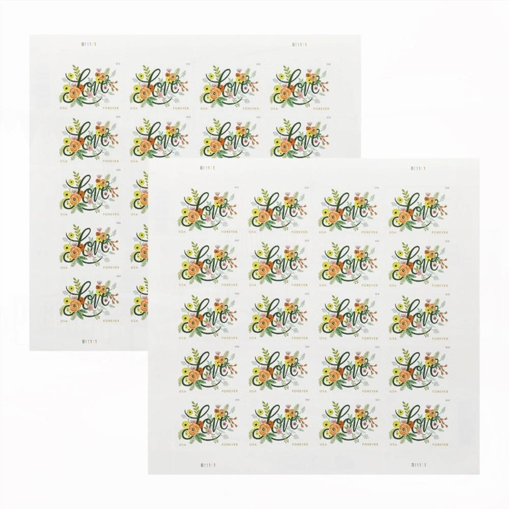 100Pcs 2018 US Wedding Love Flourishes Forever Postage Stamps