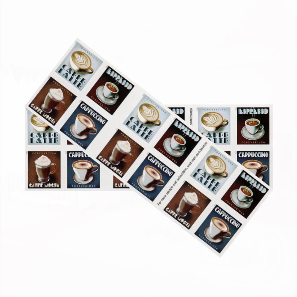 100Pcs 2021 U.S. Espresso Drinks Forever Postage Stamps