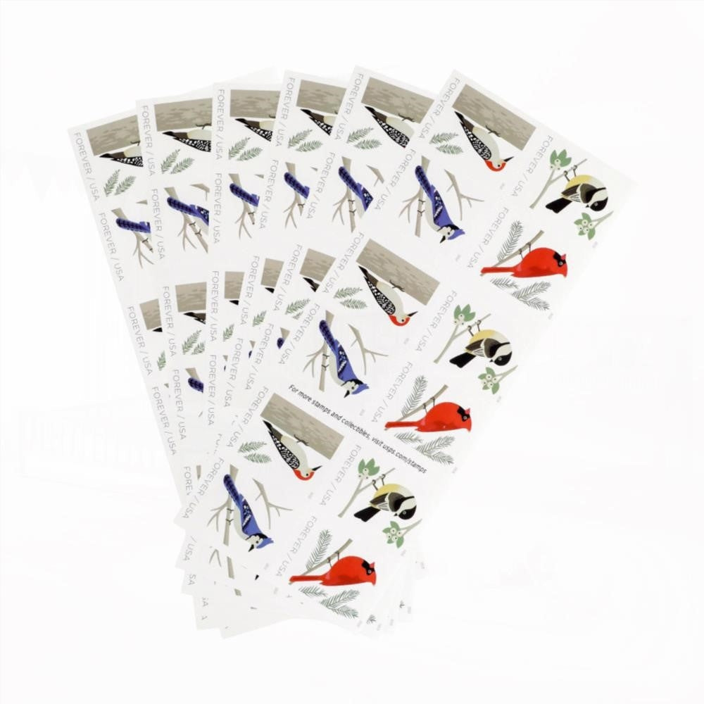 100Pcs 2018 US First-Class Forever Stamp - Birds in Winter