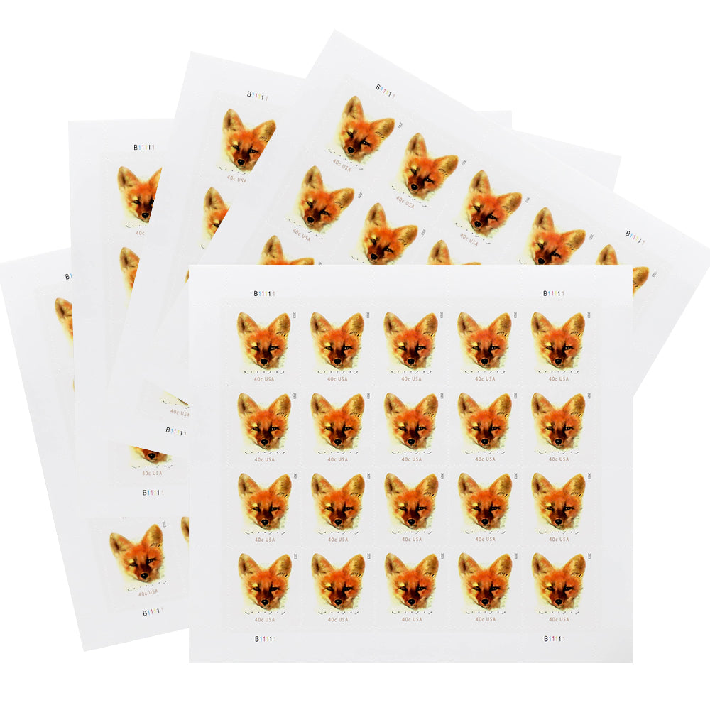 100Pcs 2023 40c Red Fox (Sheet Stamp)