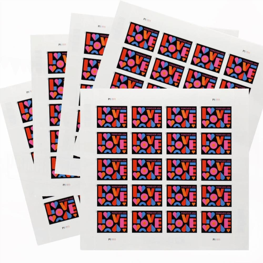100Pcs US 2021 Love Forever Stamps Wedding