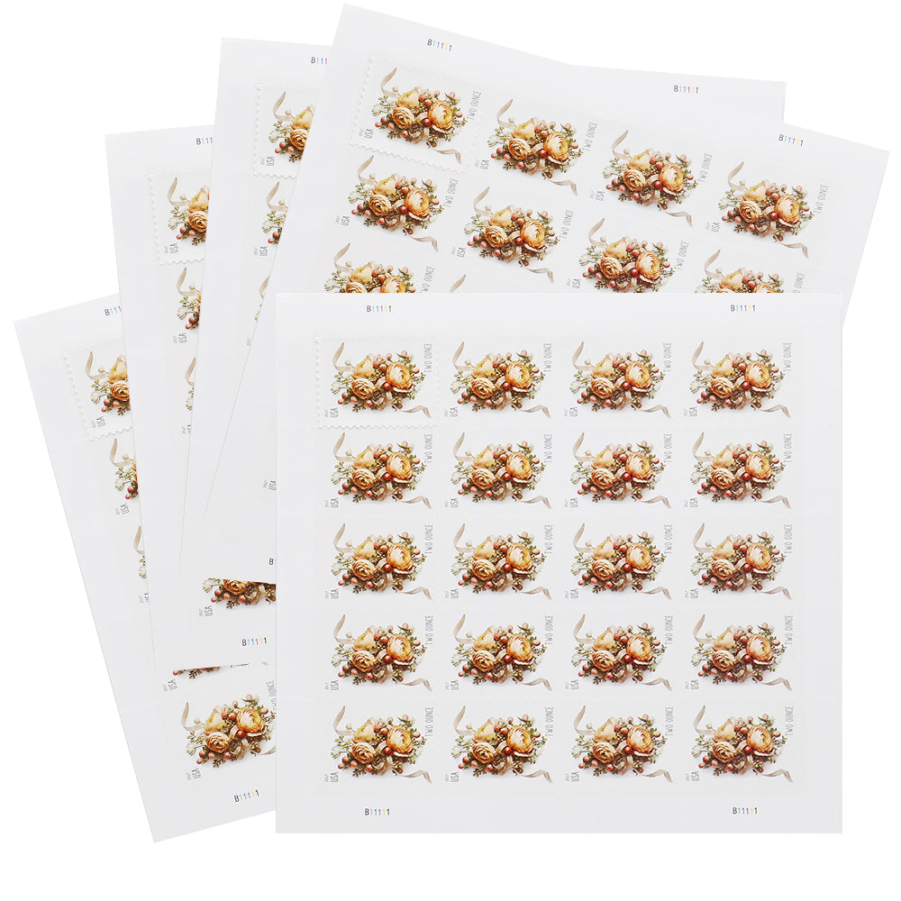 100Pcs 2017 US Two-Ounce Forever Stamp - Wedding Series: Celebration Corsage