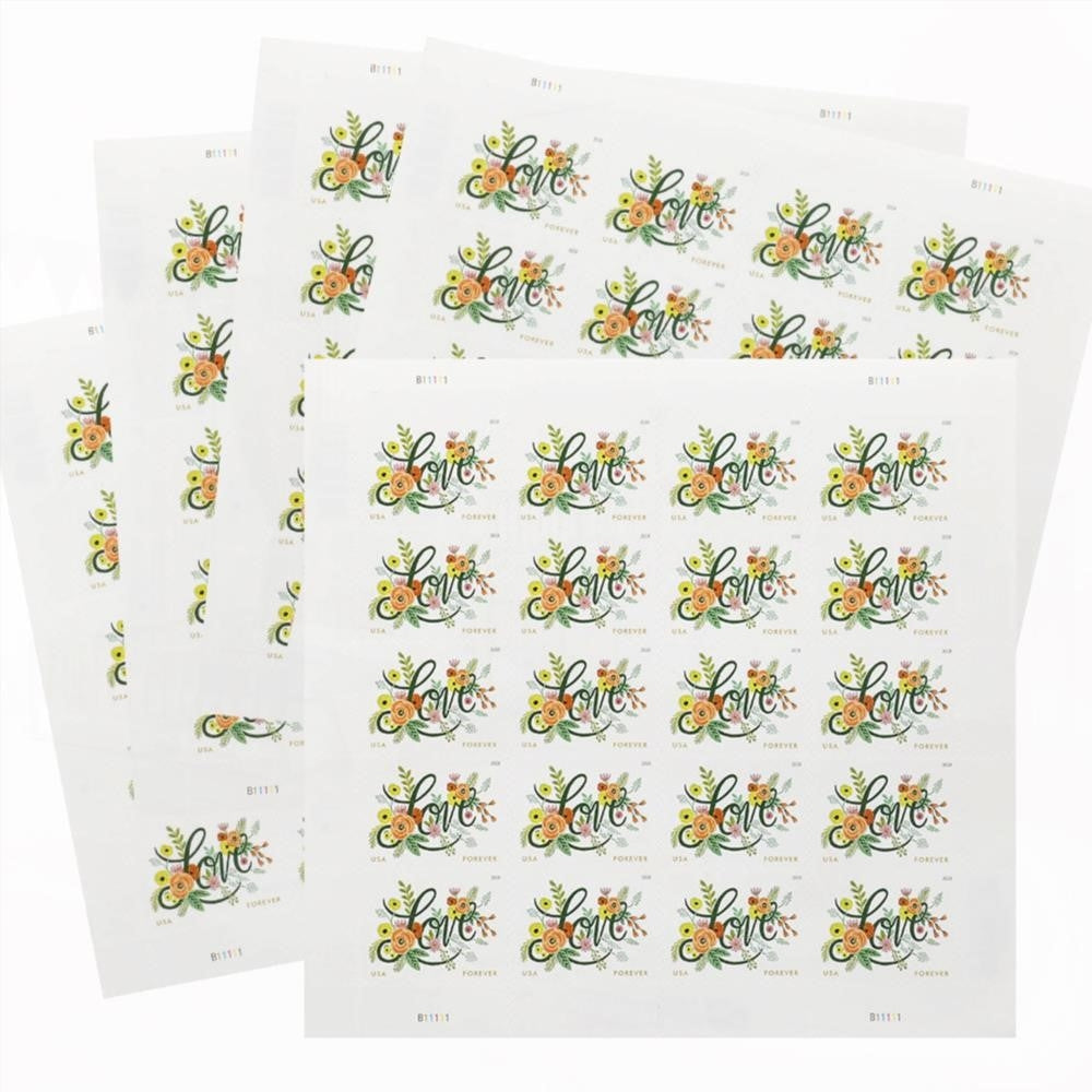 100Pcs 2018 US Wedding Love Flourishes Forever Postage Stamps