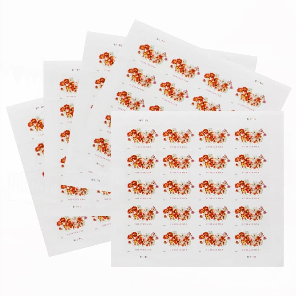 100Pcs 2022 US Forever First-Class Postage Tulips Stamps