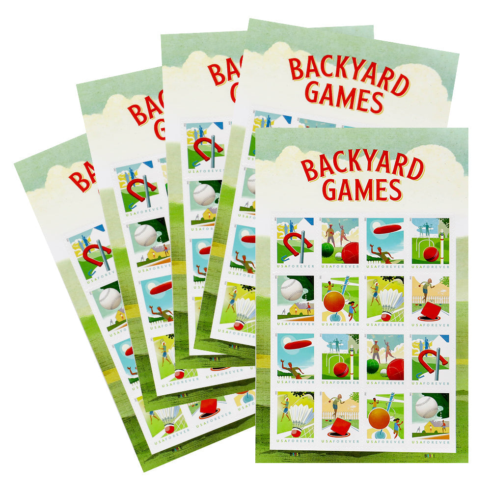 80Pcs 2021 US Backyard Games Forever Stamps