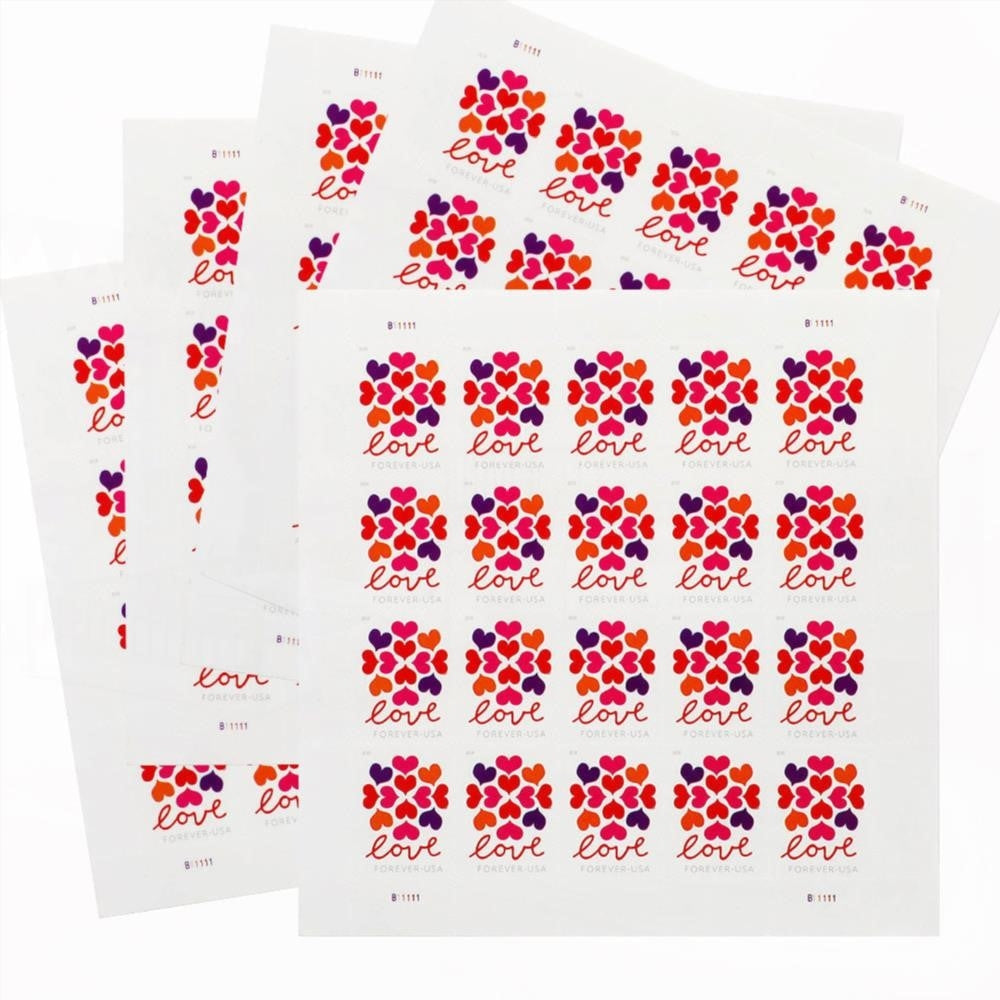 100Pcs 2019 US Heart Blossom Forever First-Class Postage Stamps Wedding