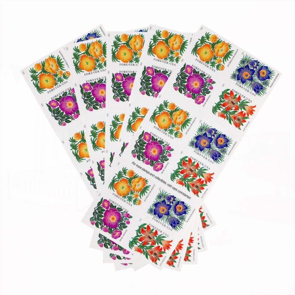 100Pcs 2022 US Mountain Flora Forever Stamps