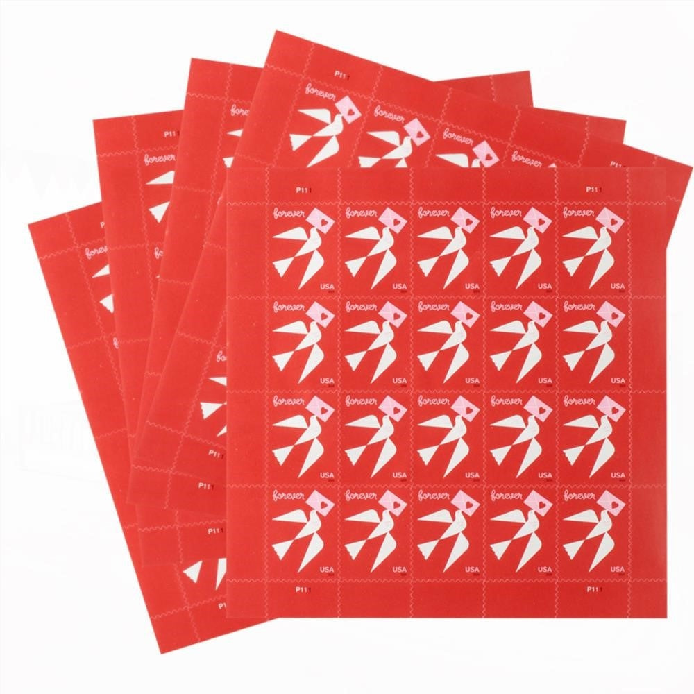 100Pcs 2024 US Love First-Class Mail Forever Postage Stamps