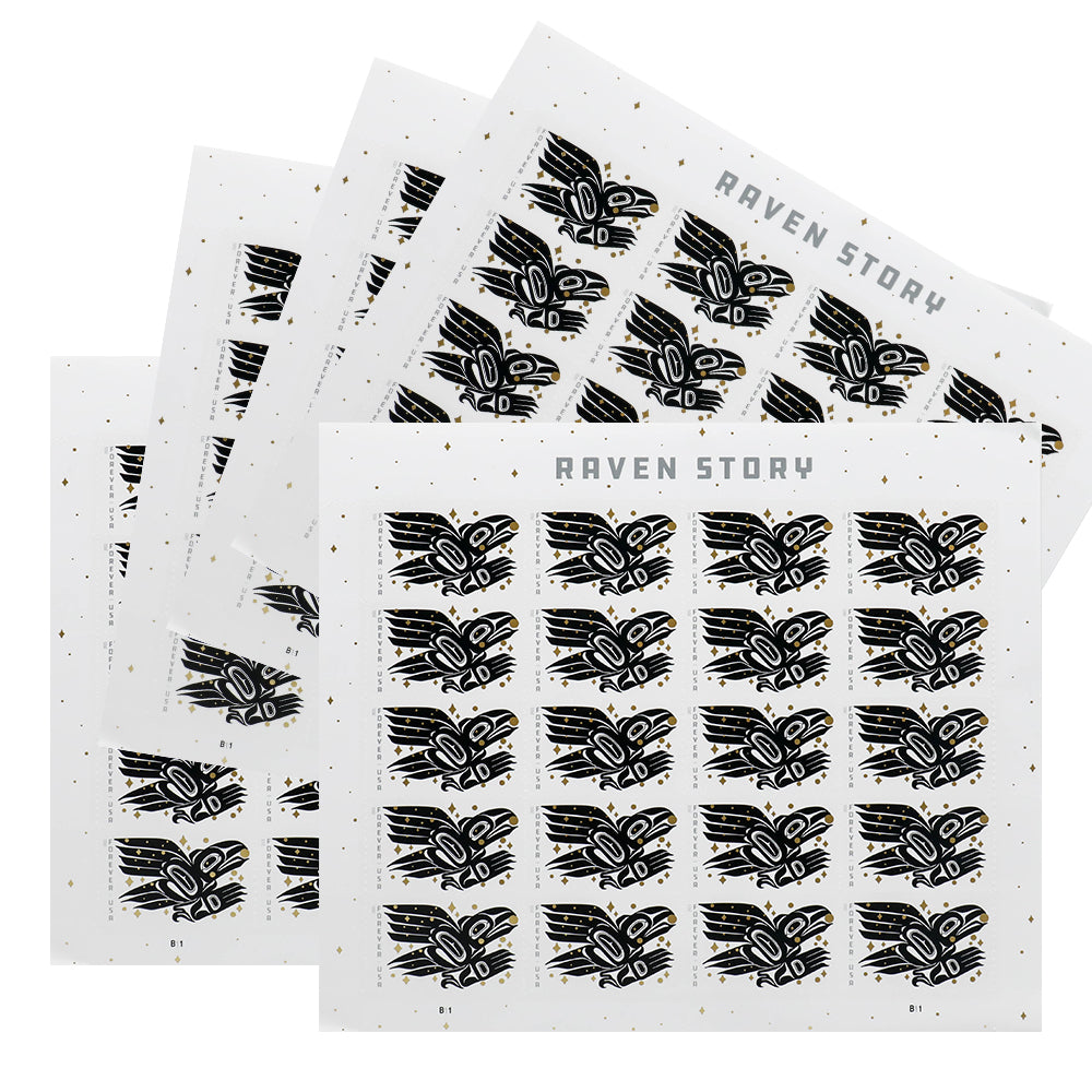 100Pcs 2021 US Raven Story Forever Postage Stamps