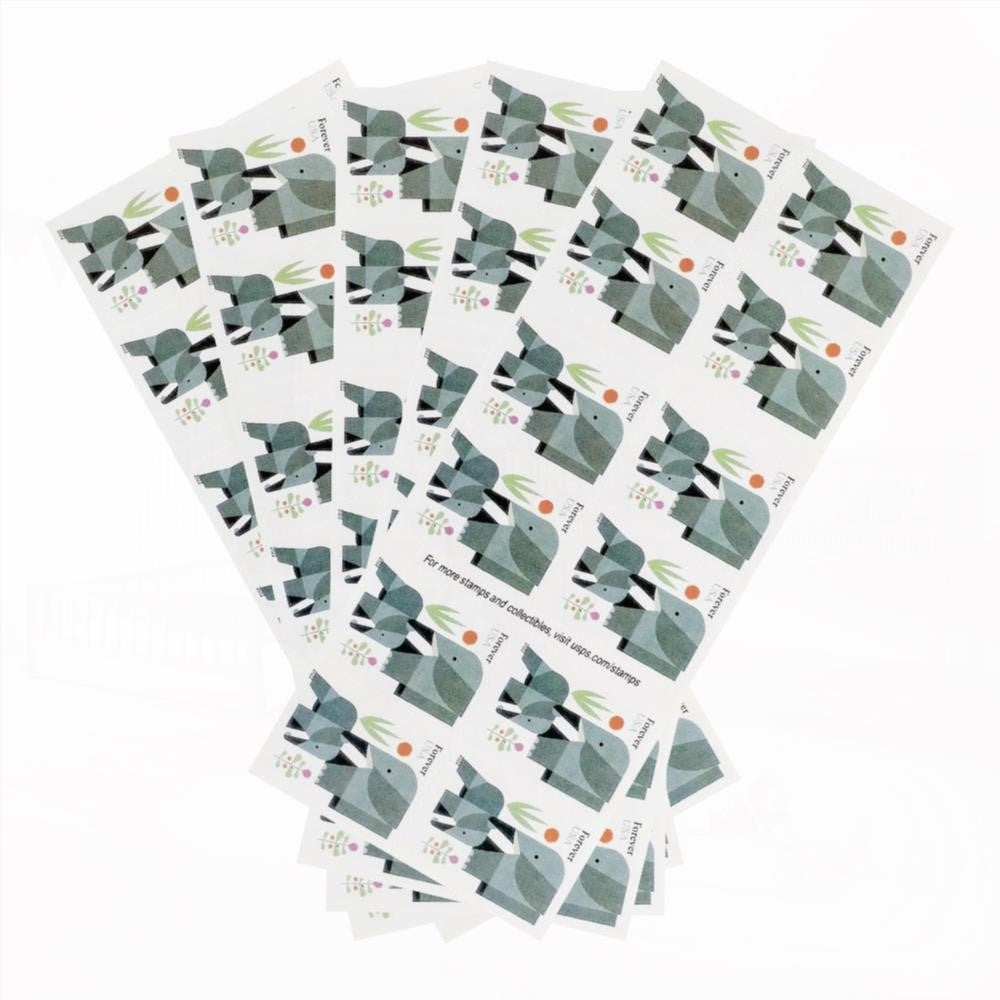 100Pcs 2022 US Elephants First Class Forever Stamps