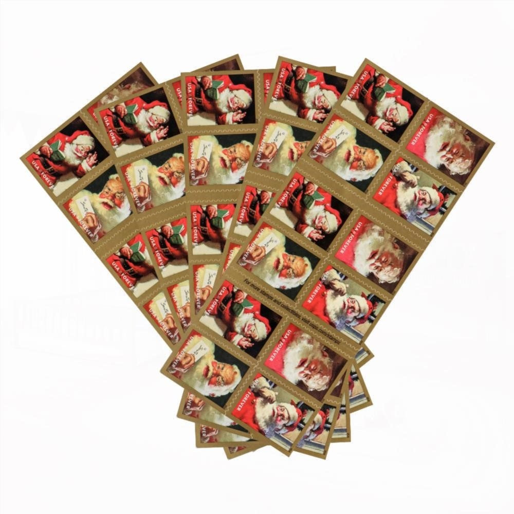 100Pcs 2018 US Classic Santa Sparkling Holidays