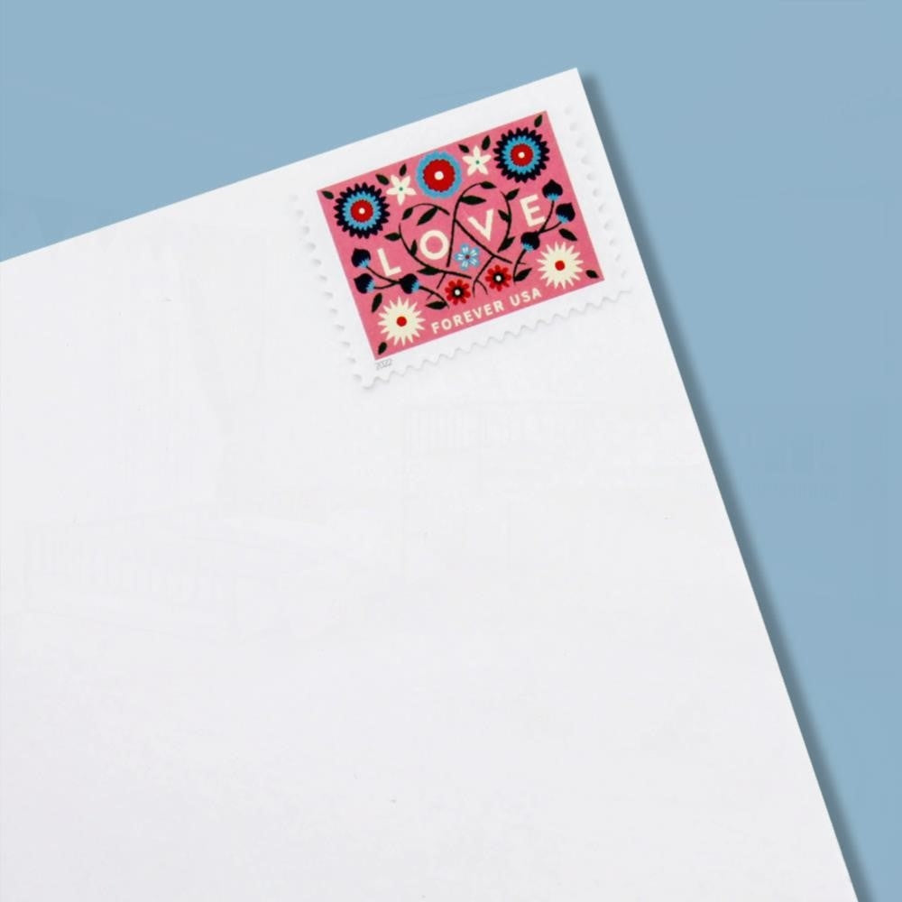 100Pcs U.S. 2022 Love Forever Stamps Wedding