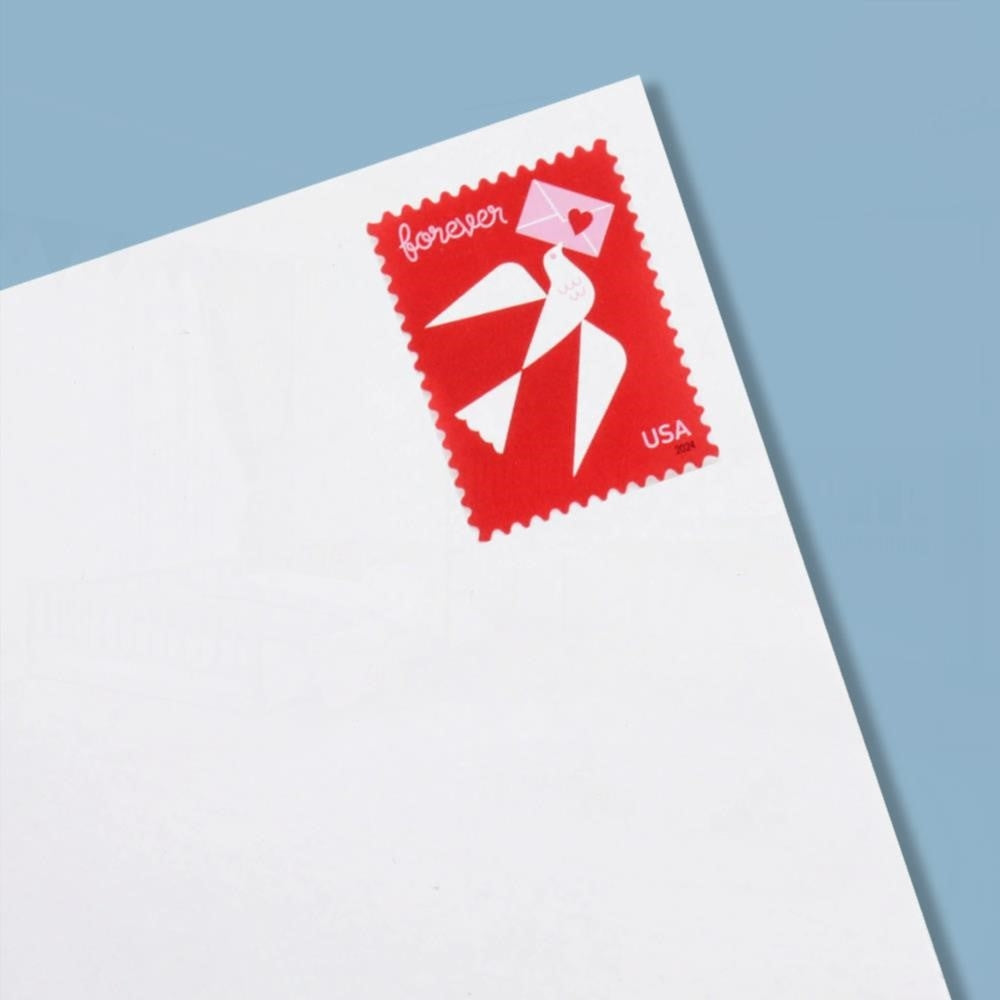 100Pcs 2024 US Love First-Class Mail Forever Postage Stamps