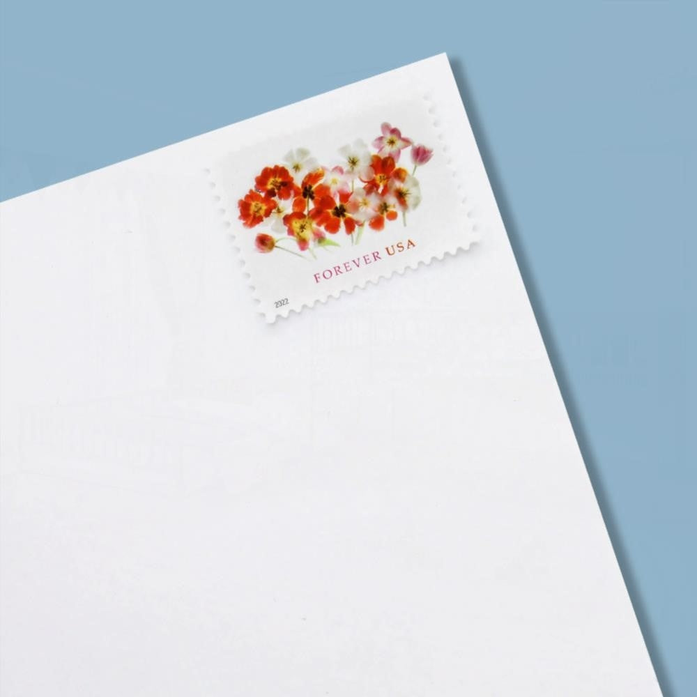100Pcs 2022 US Forever First-Class Postage Tulips Stamps