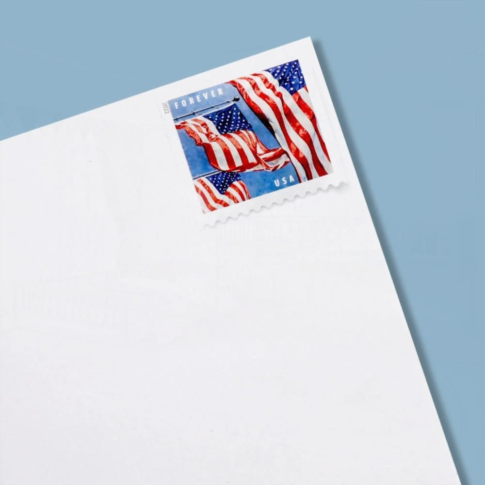 100Pcs 2022 U.S Flag Forever Stamps Roll